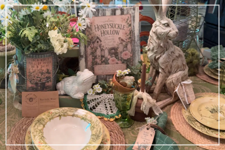 Honeysuckle Hollow – Flowers and Plants Tablescape