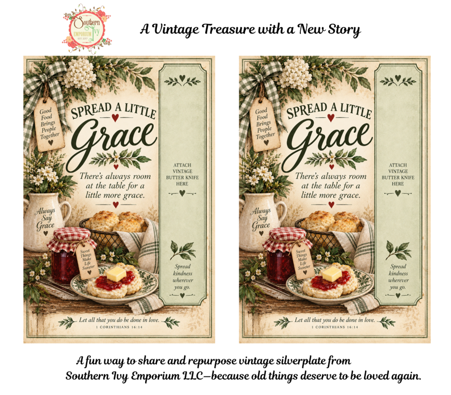 Spread a Little Grace — Vintage Silverware Story Printable